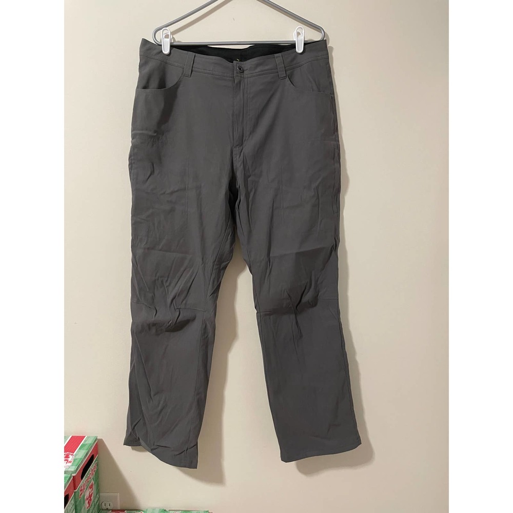 Eddie Bauer Mens 36x30 Gray Tan Pants Fleece Lined